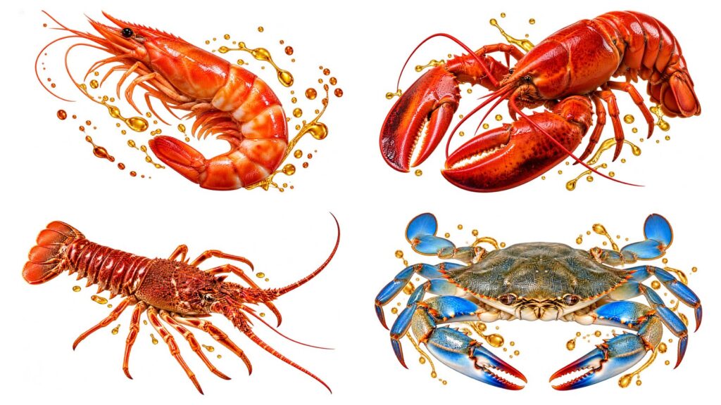 Krewetka, homar, langusta i krab z kroplami oleju – naturalne ekstrakty z owoców morza w ofercie AGREMA Poland